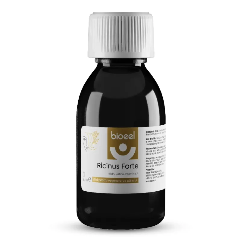 Ulei de ricin, catina cu Vitamina A Ricinus Forte, 80 ml, Bioeel — preț și oferte