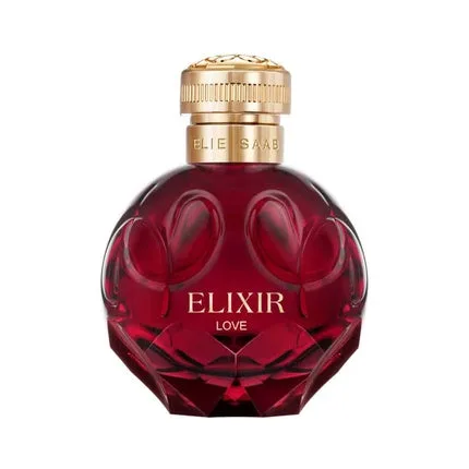 Eau de Parfum Elie Saab Elixir Love 90 ml, sticlă roșie, capac auriu — preț și oferte