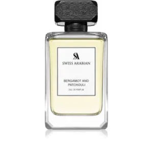 Eau de Parfum Swiss Arabian Bergamot și Patchouli, 100 ml, sticlă transparentă, capac negru