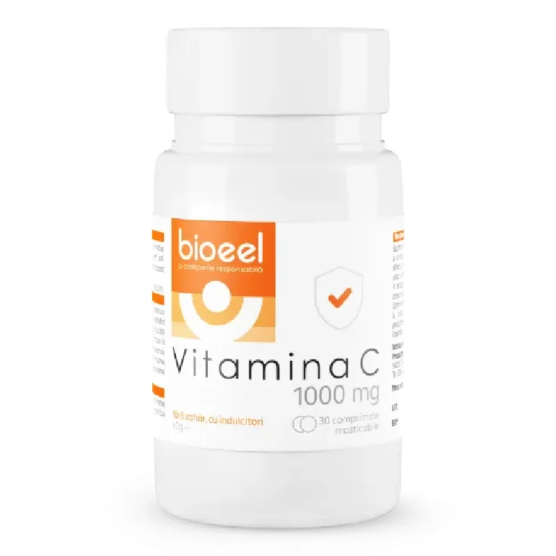 Vitamina C 1000 mg, 30 comprimate masticabile, Bioeel — preț și oferte