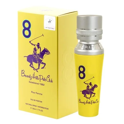 Beverly Hills Polo Club Woman Eight EDP Spray, galben, argintiu, 50 ml — preț și oferte
