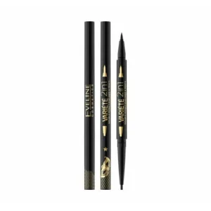 Creion de ochi, Eveline Variete 2in1, ultra negru