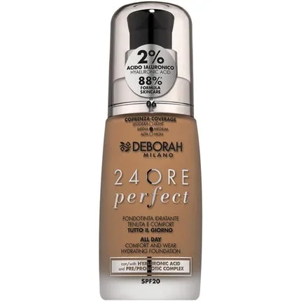 Fond de ten lichid, Deborah, 24 Hours SPF 20, 30ml Caramel — preț și oferte