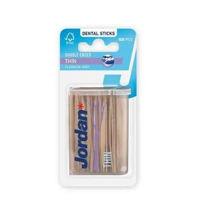 Scobitori dentare, Jordan, dublu capat, subtiri, 100 buc — preț și oferte
