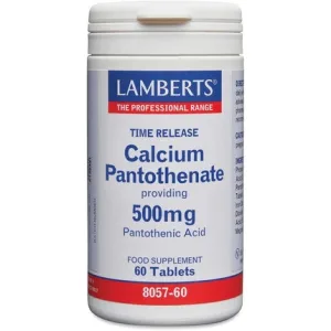 Vitamine, Lamberts, Calcium Pantothenate 500mg, 60 comprimate