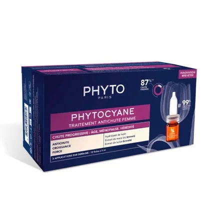 Tratament caderea parului femei, Phyto, PhytoCyane, 12 x 5ml Phyto Paris — preț și oferte