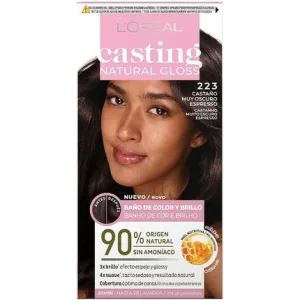 Vopsea permanentă, L'Oréal Paris, Casting Natural Gloss, ton 223 foarte brun închis