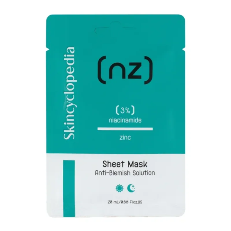 Masca de fata tip servetel cu 3% niacinamida si zinc, 20ml, Skincyclopedia — preț și oferte