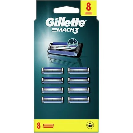 Lame ras Gillette Mach3, 8 bucăți, albastru — preț și oferte