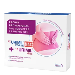 Pachet Urimil Forte Max, 30 capsule si Gel Urimil 50 ml, NaturPharma