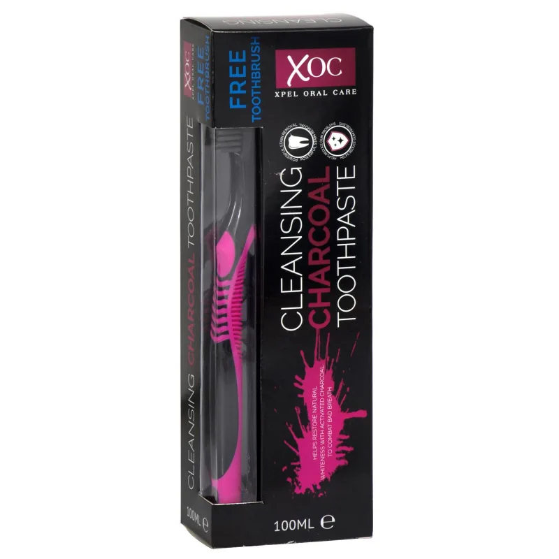 Pastă de dinți Xpel Charcoal cu periuță, 100ml XOC — preț și oferte