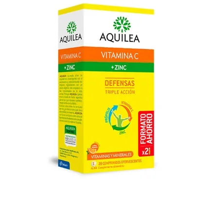 Tablete efervescente cu vitamina C și zinc, 28 bucăți Aquilea — preț și oferte