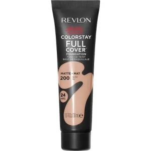 Fundație Revlon ColorStay Full Cover, 200 Nude, 30 ml, Mată, Rezistentă la Căldură și Transpirație