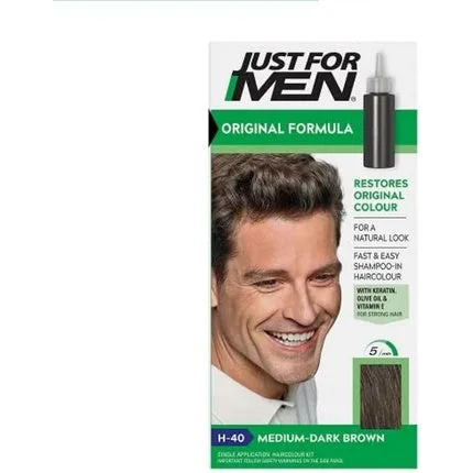 Vopsea de păr, Just For Men, H40, șaten închis mediu — preț și oferte