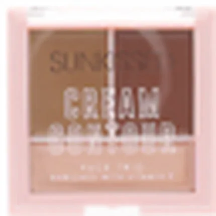 Paletă contur față Sunkissed, trio cremă, cu vitamina E — preț și oferte