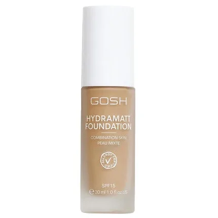 Fundant GOSH Hydramatt, SPF 15, 30 ml, pentru piele combinată, culoare bej — preț și oferte