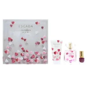 Set Cadou Parfum Escada Celebrate N.O.W., Loțiune Corporală, Lac de Unghii, 50ml + 75ml + 12ml