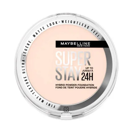 Fond de ten pudră, Maybelline Superstay 24h Hybrid Powderfoundation, 03 Light Beige, 9g Maybelline NY — preț și oferte