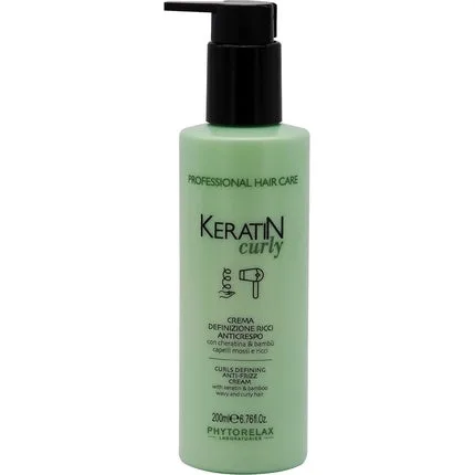 Cremă păr, Phytorelax, Keratin Curly, verde — preț și oferte