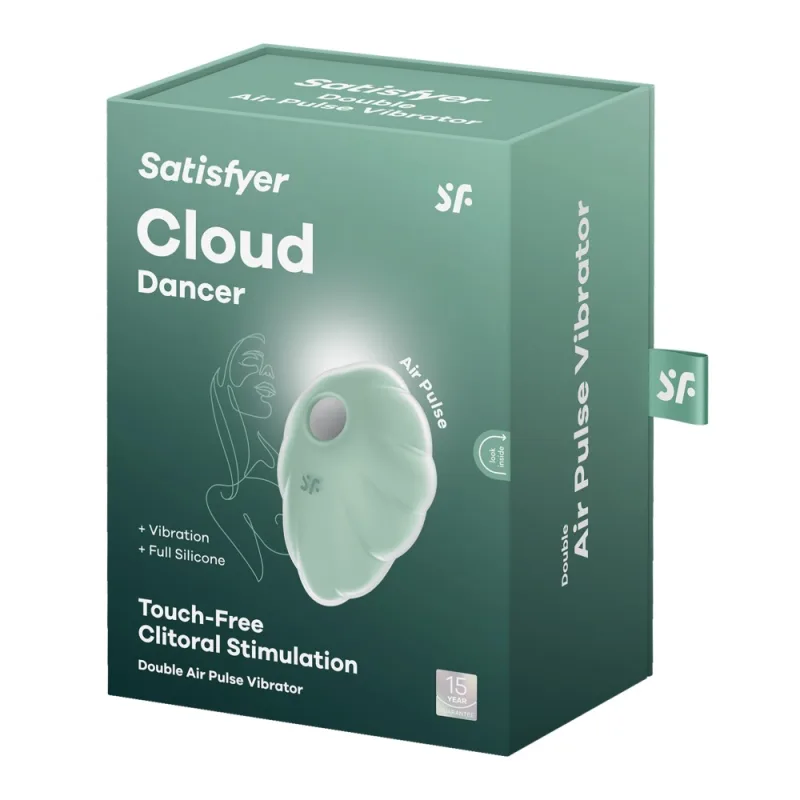 Stimulator clitoridian, Satisfyer Cloud Dancer, 9 cm, mint — preț și oferte