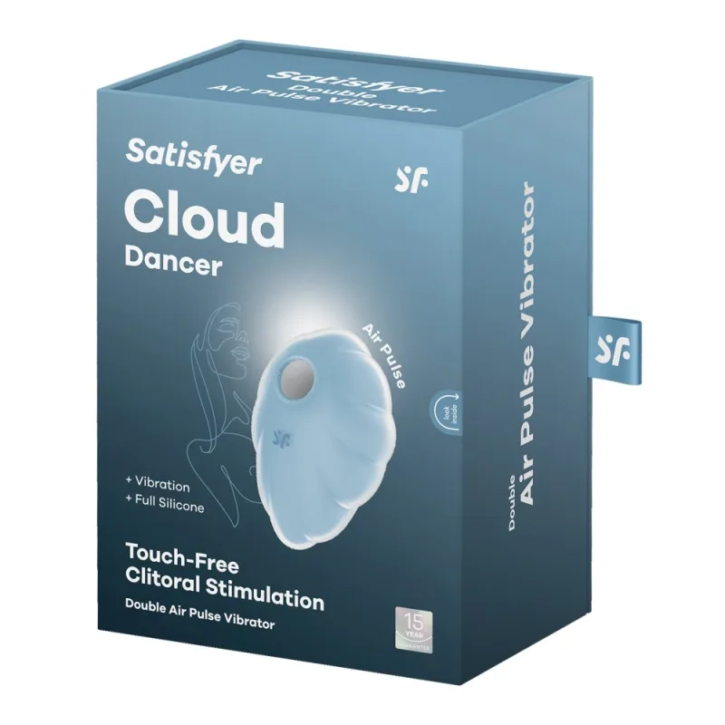 Masaj electric Satisfyer Cloud Dancer, 9 cm, albastru deschis — preț și oferte