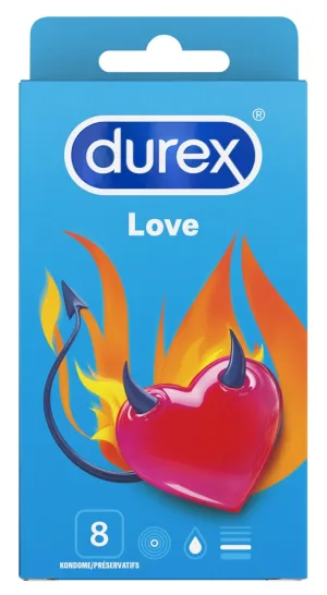 Prezervative, Durex Love, 8 buc, albastru