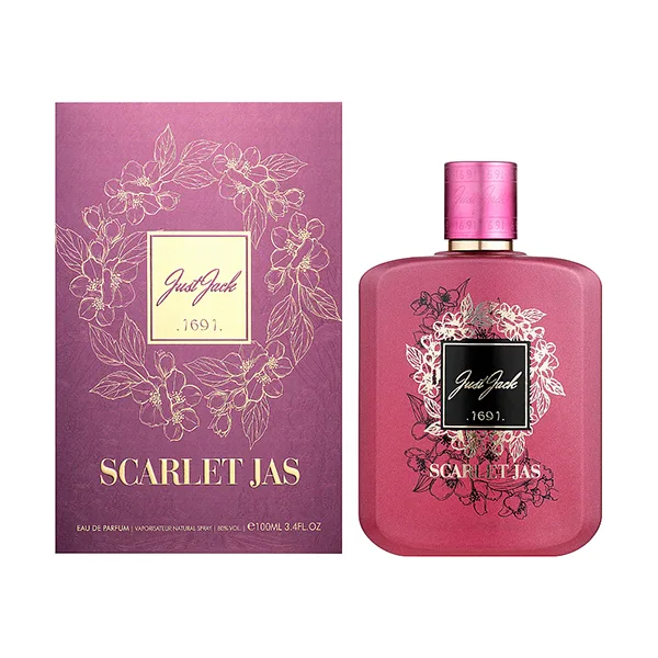 Eau de Parfum Just Jack Scarlet Jas 100ml, design floral, culoare roz — preț și oferte