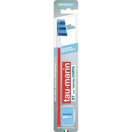 Periuță de dinți Tau Marin 27, perii moi, antibacterian, roșu — preț și oferte