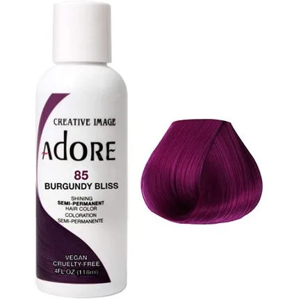Vopsea păr, Adore, 85 Burgundy Bliss, semi-permanentă — preț și oferte