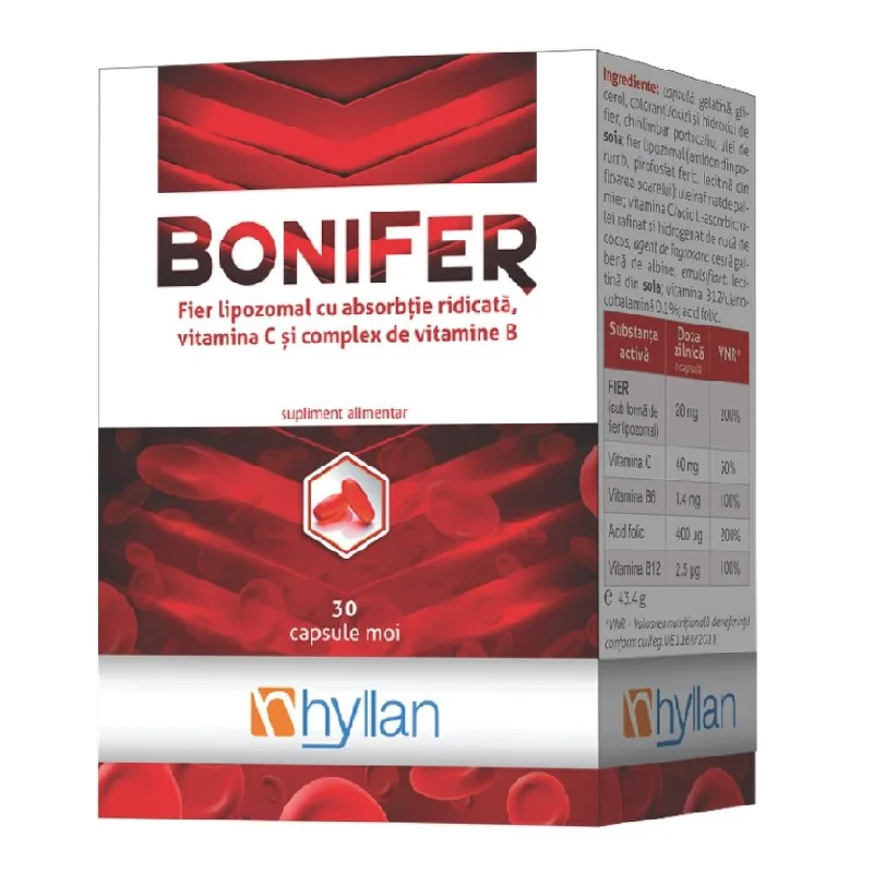 BoniFer, 30 capsule, Hyllan HYLLAN PHARMA — preț și oferte