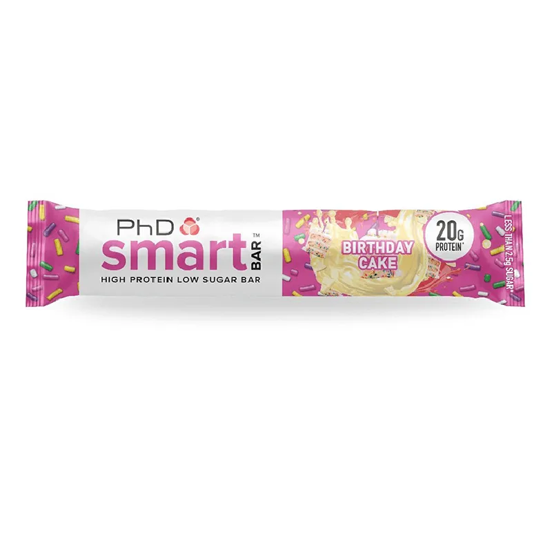 Baton proteic Smart Birthday Cake, 64 g, PhD Nutrition — preț și oferte