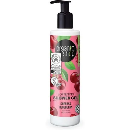 Gel de duș, Organic Shop, cireașă și afine 280ml — preț și oferte