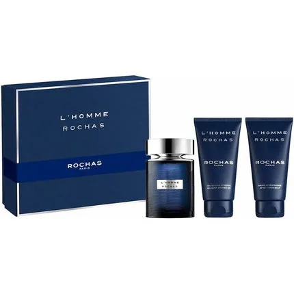 Set cadou Eau de Toilette, Rochas, L'homme, 100 ml + Shower Gel 100 ml + After Shave Balm 100 ml — preț și oferte