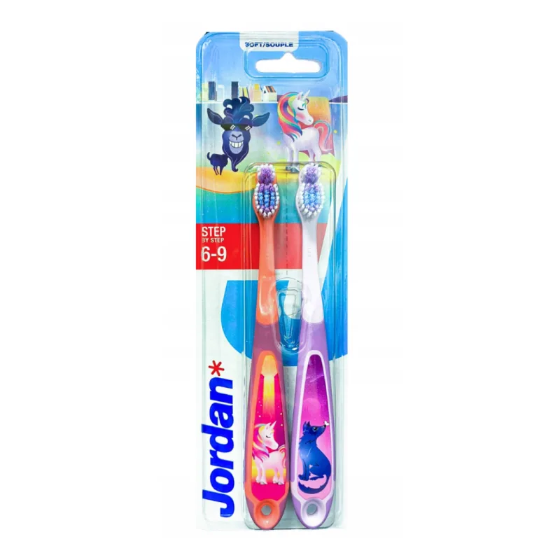 Set de 2 periute de dinti pentru copii, 6-9 ani, Jordan — preț și oferte