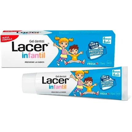 Pasta de dinți pentru copii, Lacer, aromă de căpșuni 75ml — preț și oferte
