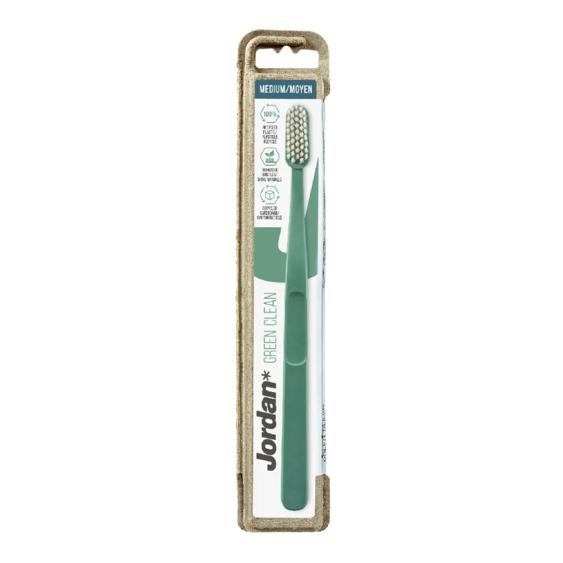 Periuta de dinti pentru adulti Green Clean Medium, culori variate, 1 bucata, Jordan — preț și oferte