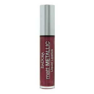 Ruj lichid Isadora Matt Metallic Burgundy Bite 7ml