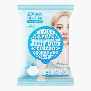 Servetele deodorante Smooth & Pure Cotton Cooling, 20 bucati, Ariul
