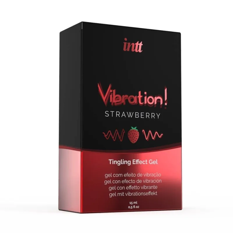 Gel Masaj Intt, Vibration, Căpșuni, Negru — preț și oferte