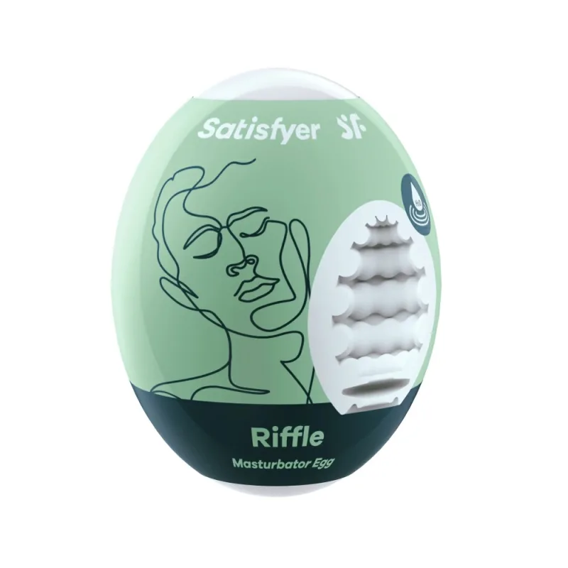 Masturbator Satisfyer Egg, Texture Riffle, TPE Benefit — preț și oferte