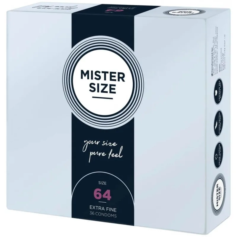 Prezervative Mister Size 64mm 36 Buc Alb — preț și oferte