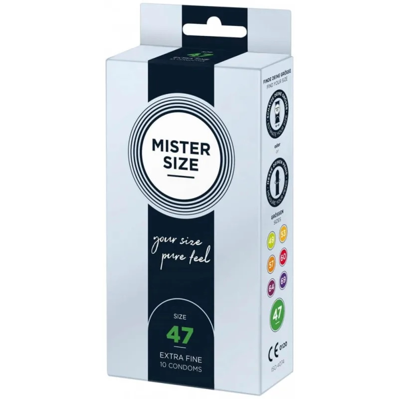 Prezervative, Mister Size, Ultra Thin, 47mm, set 10 bucati — preț și oferte