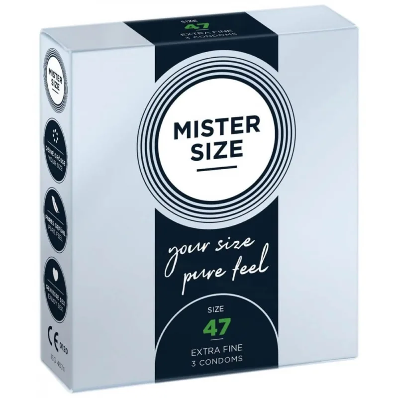 Prezervative Mister Size 47mm, extra subțiri, lubricate — preț și oferte