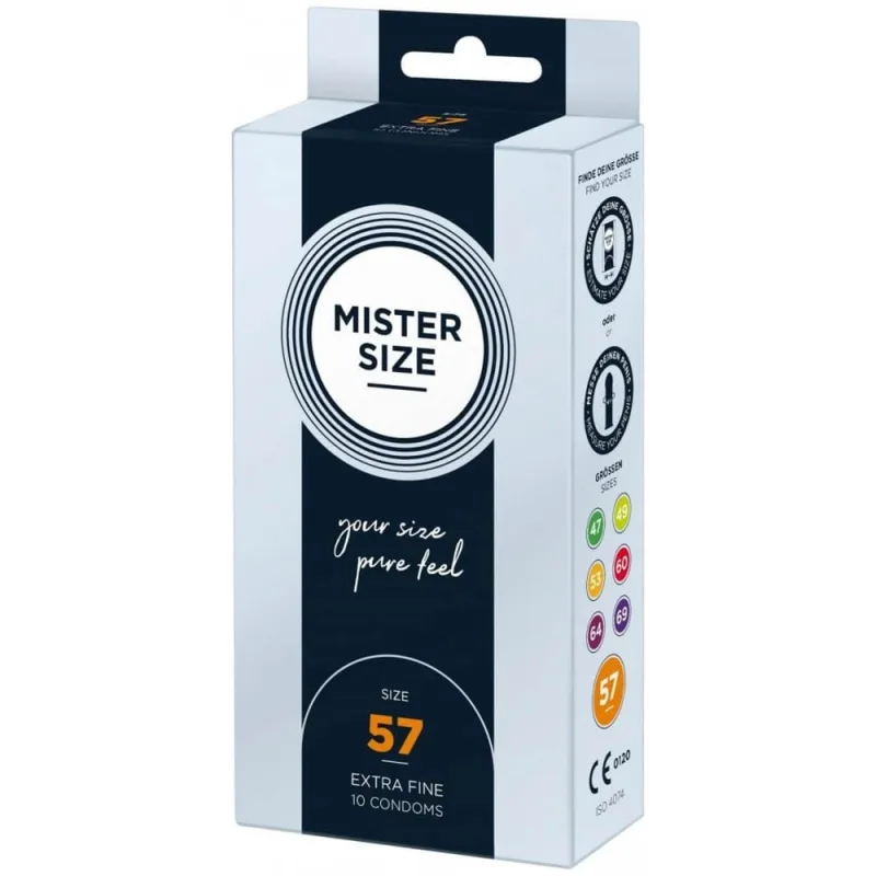 Prezervative Mister Size 57mm, ultra-subțiri, cu extra lubrifiere — preț și oferte