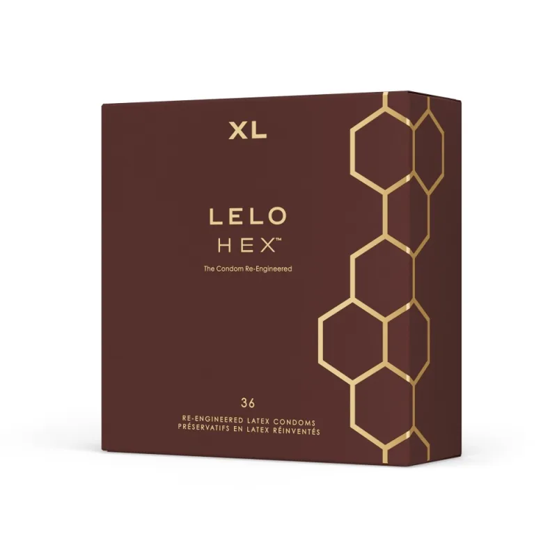 Prezervative, Lelo HEX, Respect XL, maro — preț și oferte