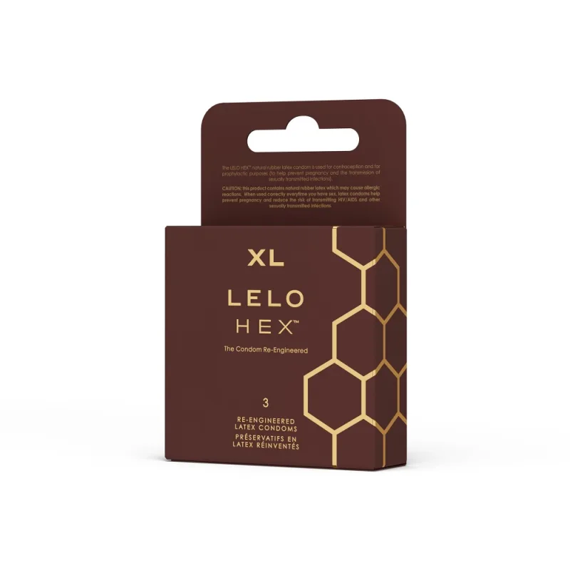 Prezervative Lelo HEX Respect XL, extra rezistente, pachet 3 buc — preț și oferte