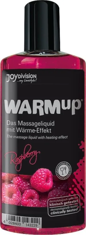 Ulei masaj Joydivision Warm-Up, zmeură, 150ml