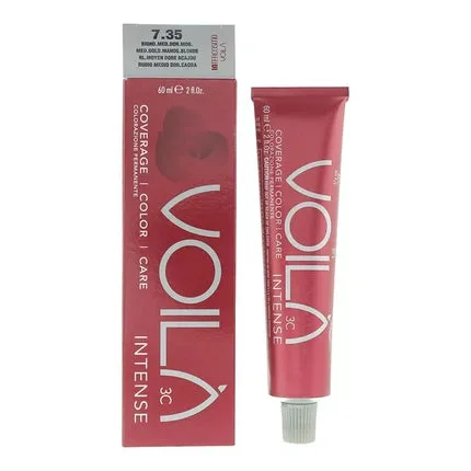 Vopsea de păr Intercosmo Voila 7.35 Medium Golden Mahogany Blonde, 60 ml — preț și oferte