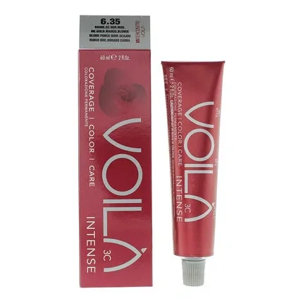 Vopsea Păr Intercosmo Voila 3c Intense 6.35 Dark Golden Mahogany Blonde, 70 ml — preț și oferte