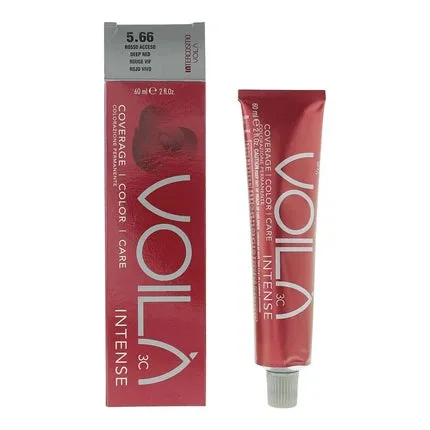Vopsea de păr Intercosmo Voila 5.66, roșu adânc, 80 ml — preț și oferte
